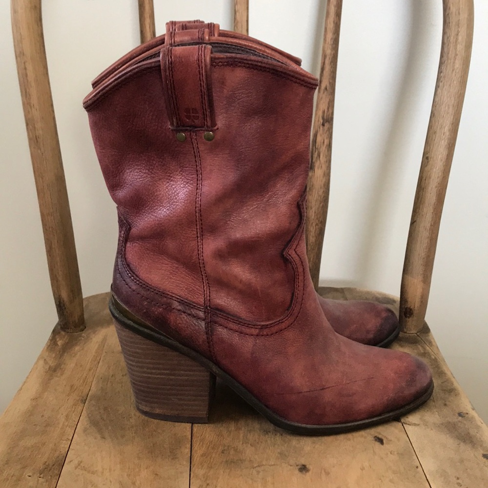 Lucky brand red cowboy boots